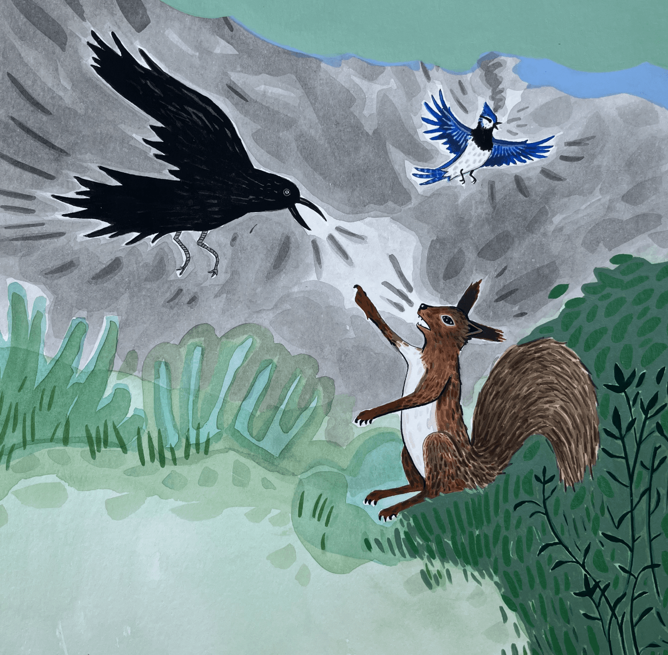 The land animals gathering