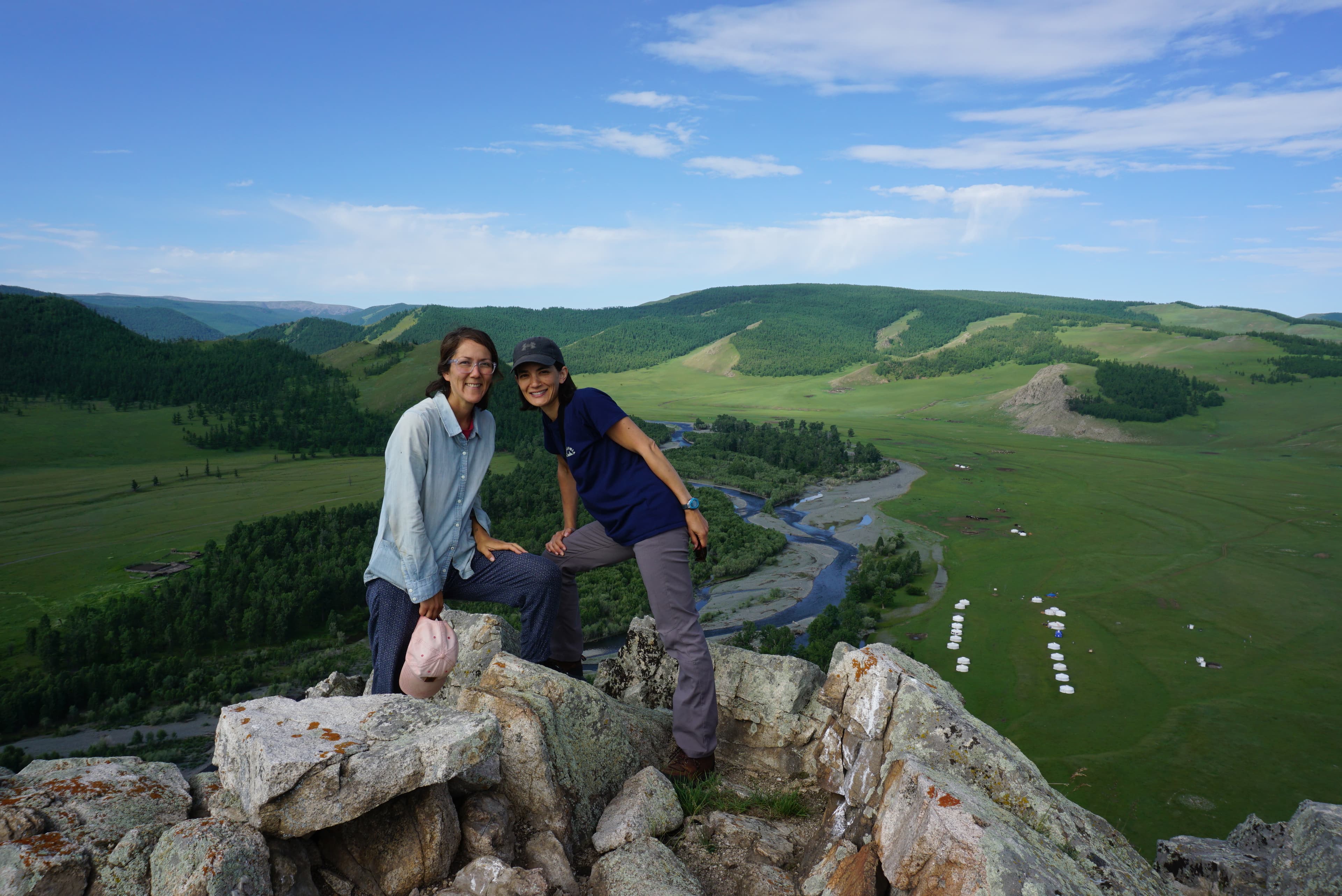 Adrienne and Sarah visiting Mongolia